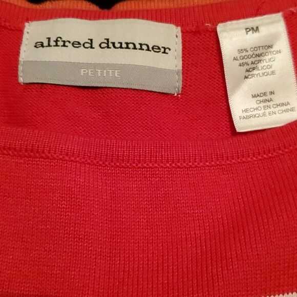 Alfred Dunner Petite Women's Stripped Beaded Sweater Size PM - Picture 10 of 10